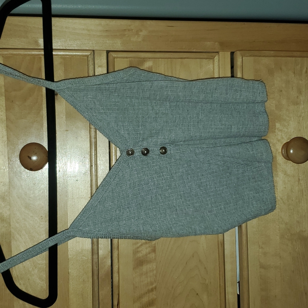 Bozzolo grey cropped tank top-S-Grey